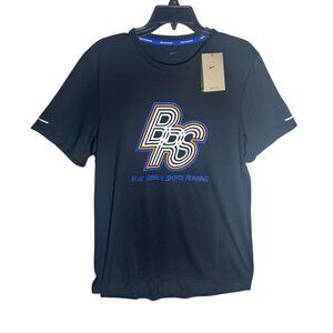 Nike Dri-Fit Blue Ribbon Sports Running Tee Men's Size Medium Black NEW